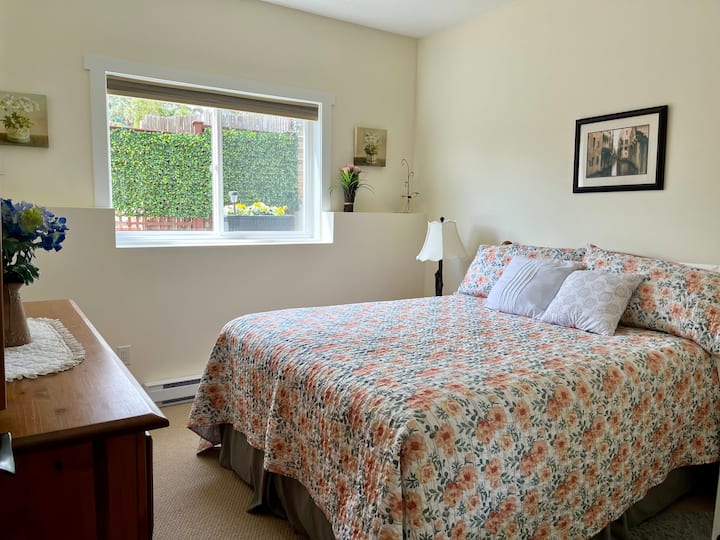 Queen bedroom with view of your delightful private terrace   