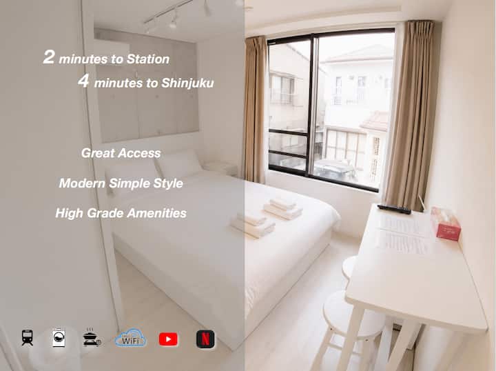 La204 Shinjuku Designer Flat Bright Free Wifi - Tokyo
