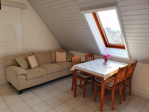 Popular Airbnb listing: American kitchen apartment with balcony Lavender Apartments in Hévíz