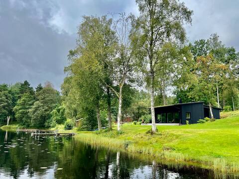 Newly built design house 10 meters from water.