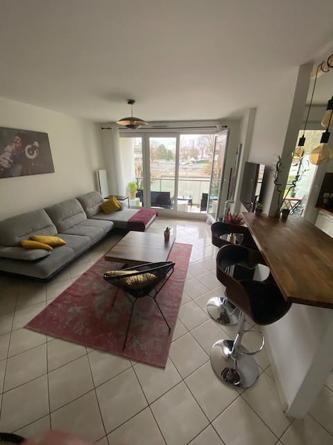 Charming 3 rooms with terrace and garden view