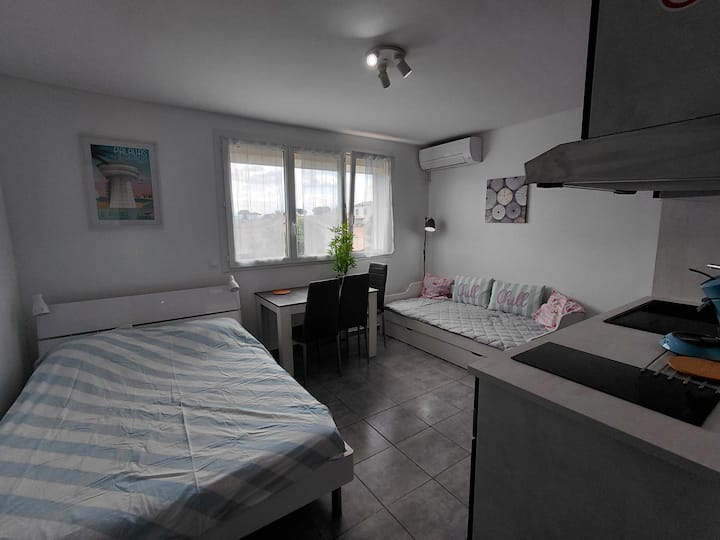 Studio Confort 3 Pers: Parking/climatisation/wifi! - Montpellier