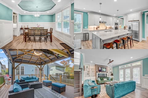 Luxe 5BR Near DPAC | Outdoor Movie, Gazebo & Games