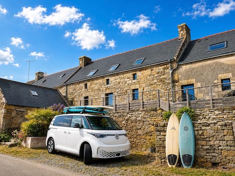House 8 pers|Beach on foot |Surf| Hiking | GR34