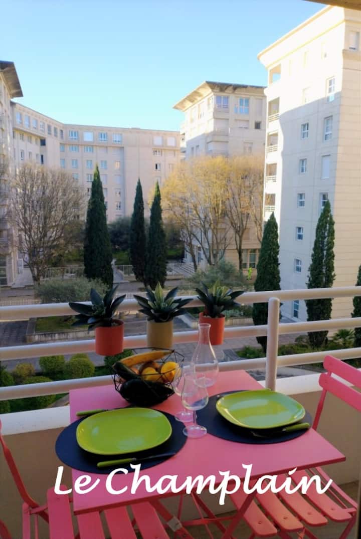 F2 Standing 50m2 Proche Centre, Parking, Au Calme - Montpellier