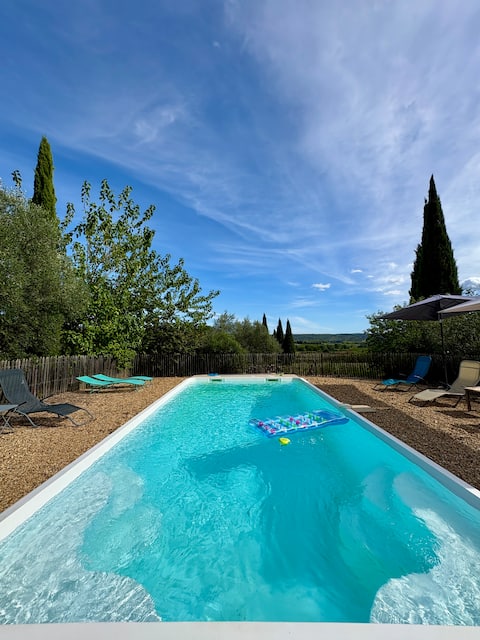 Maison Chemin d 'Uzès, view and quiet near Uzès.