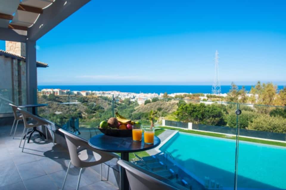 Orama Villa, above Hersonissos harbour, Piskopiano, Crete, Greece, photo 3 of 10