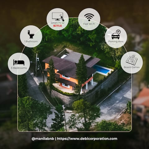 Cedar Home Tagaytay | Poolside Stay + Taal View