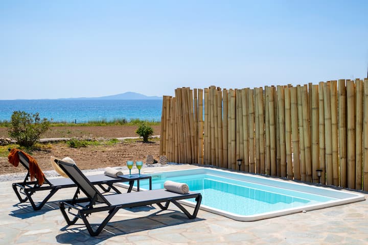 Private Pool Suite-steps From Golden Beach-seaview - Paros