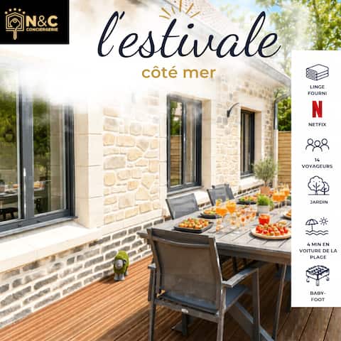 L'Estivale seaside villa – petanque court – sea