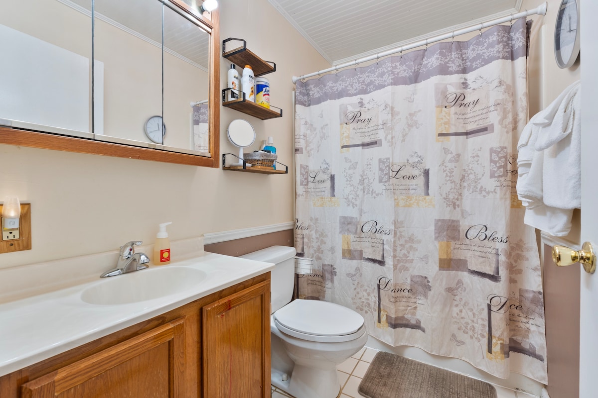 Refreshment center with coffee station and mini fridge