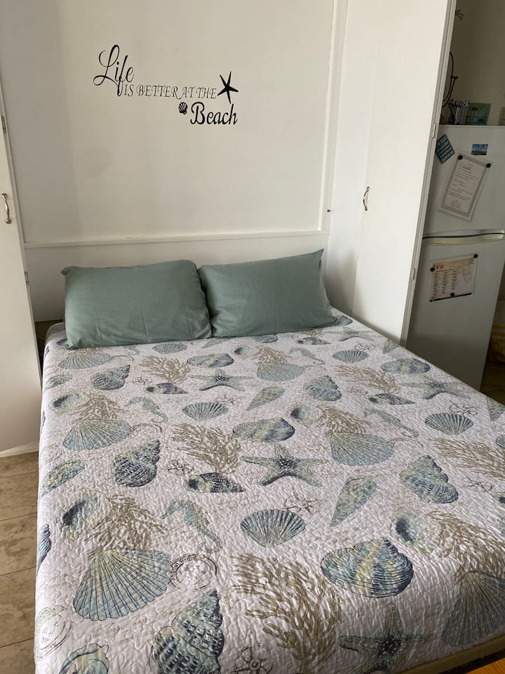 Murphy bed with a new queen size gel foam mattress 
