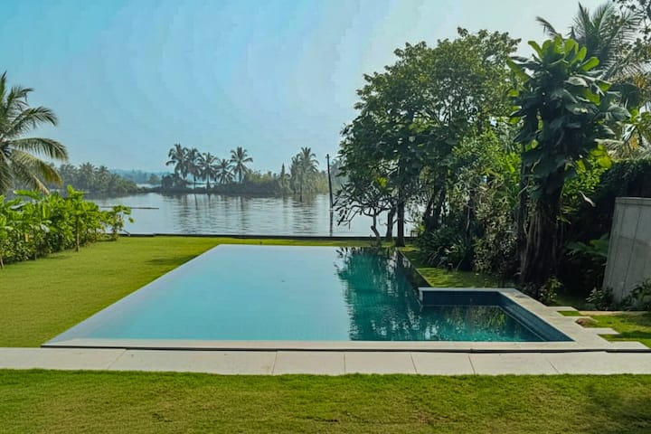 3 BHK Villa w/Pool + Backwater View + Lawn @ Kochi