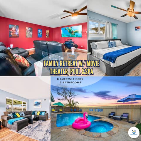 Family Retreat w/ Theater, Pool & Outdoor Dining