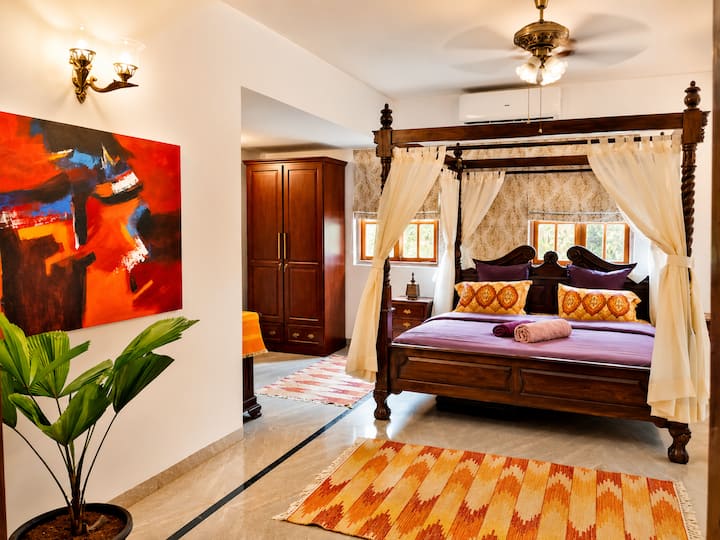 Villa De Plumeria 3bhk Terrace · Wifi · 1km Beach! - Goa