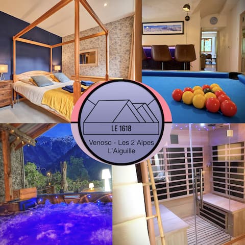 Jacuzzi Sauna Pool table Foosball Arcade L'aiguille
