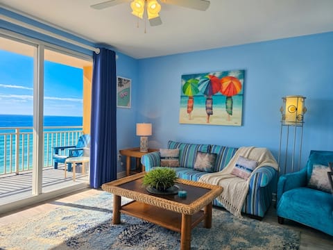 Top Airbnb: Beachfront Splash Resort 605E•Fireplace•Recliner in Panama City Beach