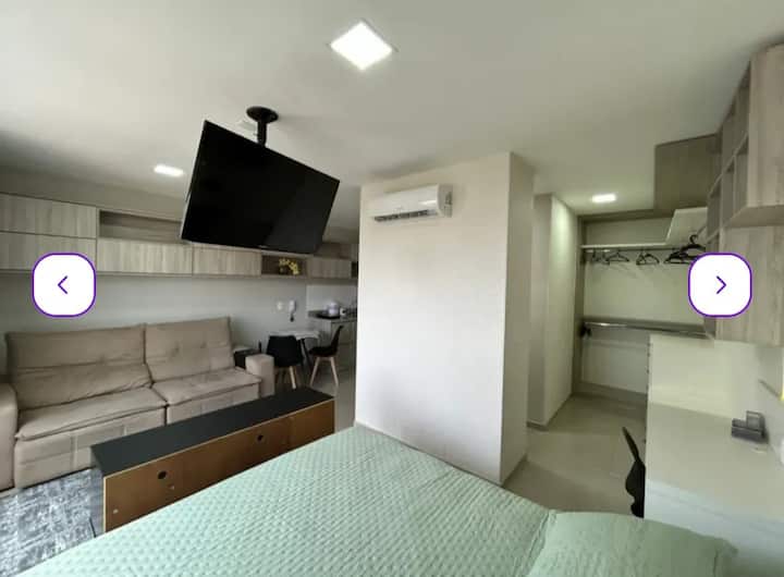Loft Confortável Com Piscina Luxuosa No Terraço - Goiânia