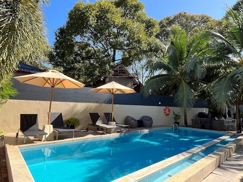 Private Pool Villa #8R | Quiet & Cozy | Near Beach