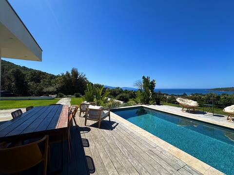 Luxury villa with beautiful sea and pool views, Sagone