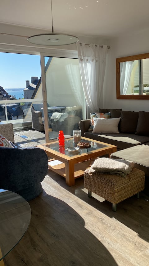 Airbnb performant: "PETIT NID D'AMOUR" APARTMENT WITH EXCEPTIONAL SEA VIEW à Saint Cast Le Guildo