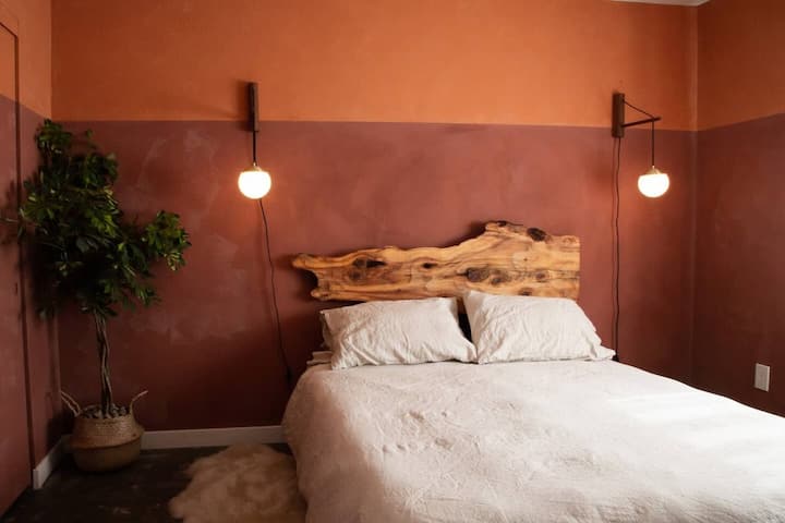 Front bedroom with a pop of contrast