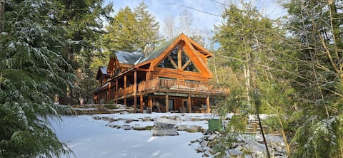 Waterfront Log Home on Newfound Lake - 5 Bedroom