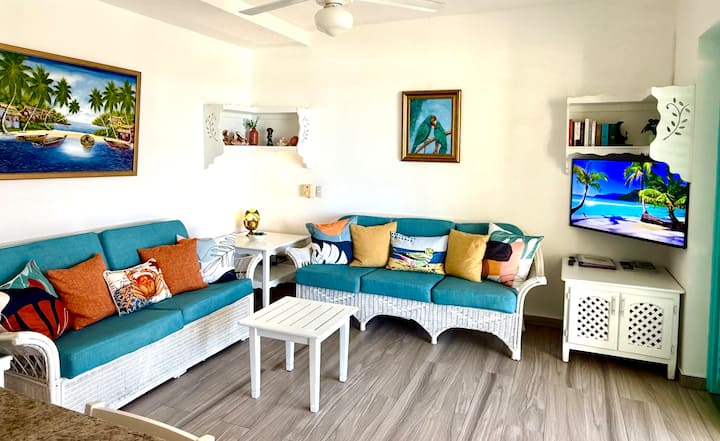 Smart TV where you may select your favorite apps and login to watch your programs. 