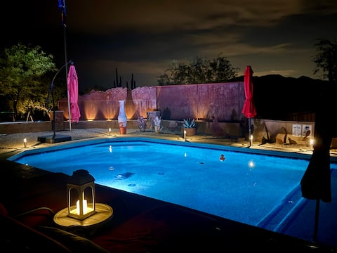 Romantic Desert Escape with Pool and Sunsets
