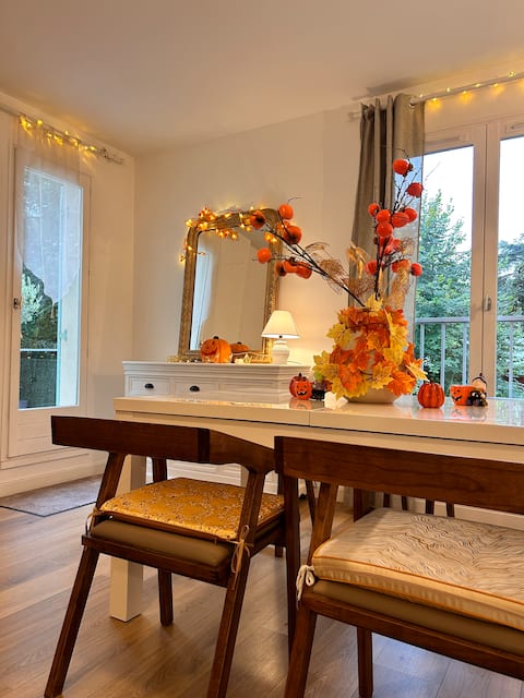 85 m² apartment 15 min from Paris/Stade de France parking