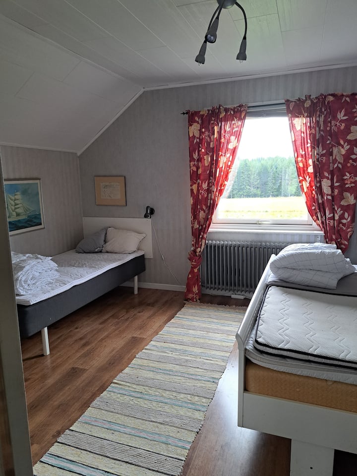 Two beds - one double and one single. 