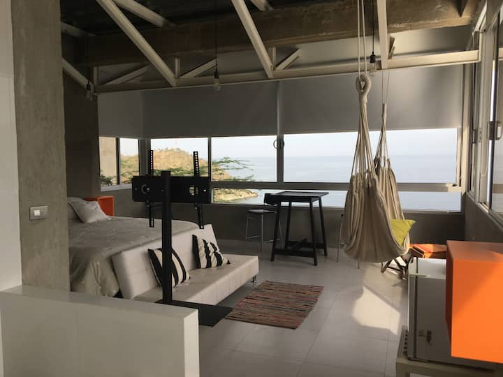 Studio Apartment Beautiful Ocean View Santa Marta - Taganga