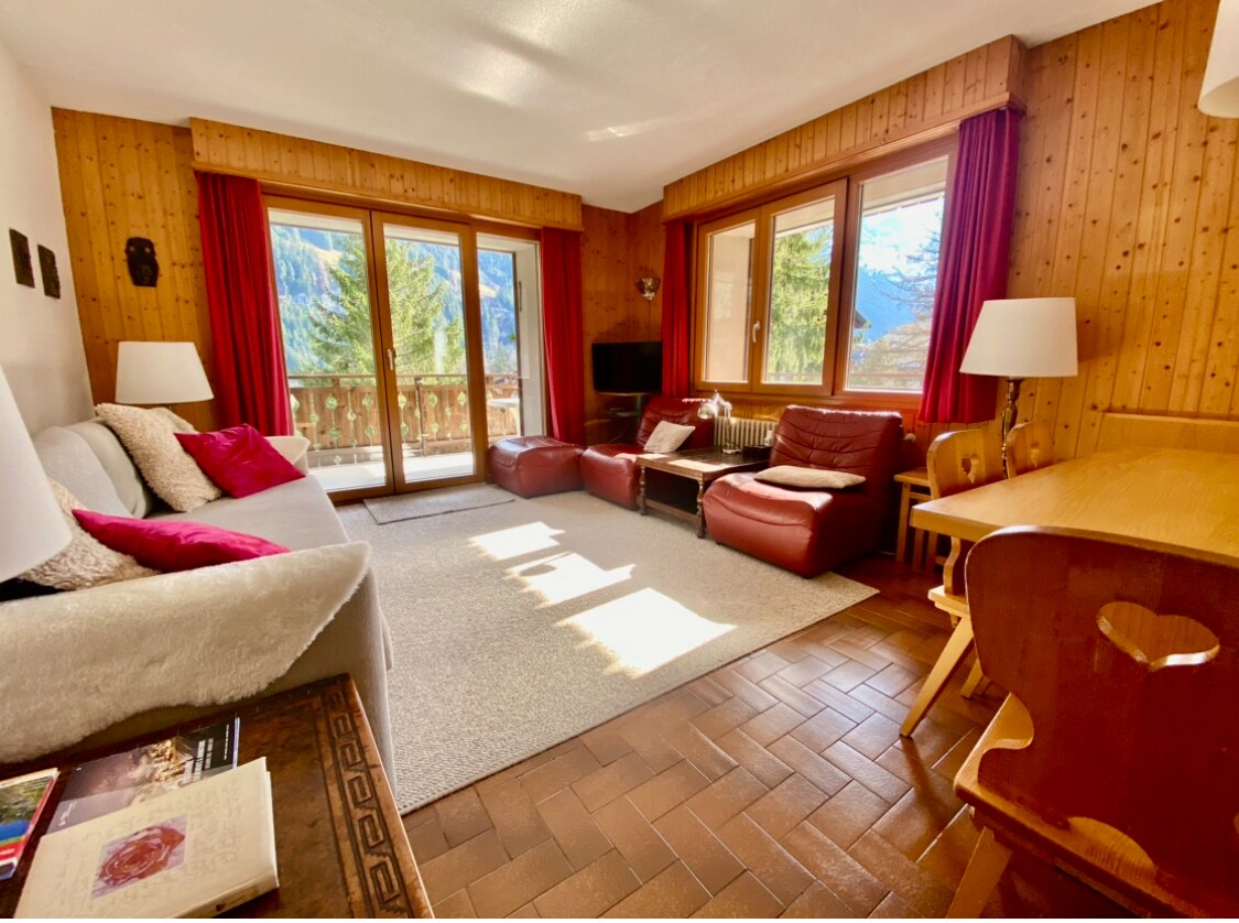 Successful Airbnb property: Apartment with phenomenal view in Champéry