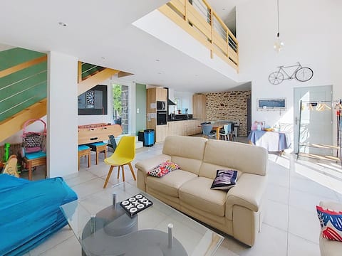 Gîte 30 min Mt Saint-Michel,max 13pers, sauna,spa