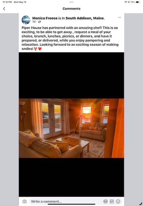 3 bedroom house, with water views. Pet Friendly