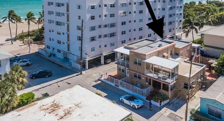 ¡Nuevo! Nivel De Calle 1 Habitación En Pasos De Hollywood Beach Y Boardwalk. - Hollywood
