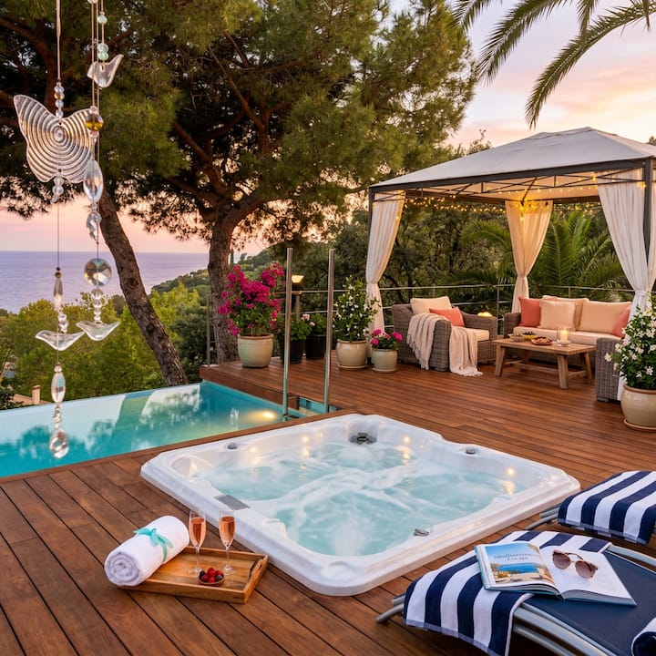 First line, Pool, Jacuzzi and Private Beach