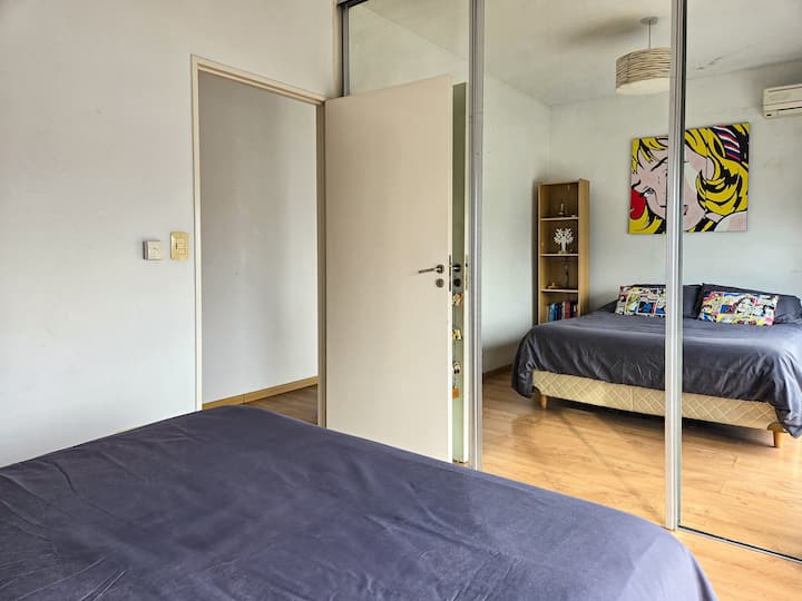 View from the hallway: spaciousness, privacy, and warmth.