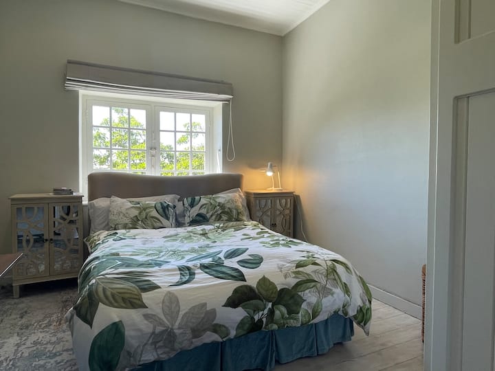 With a shared bathroom. 