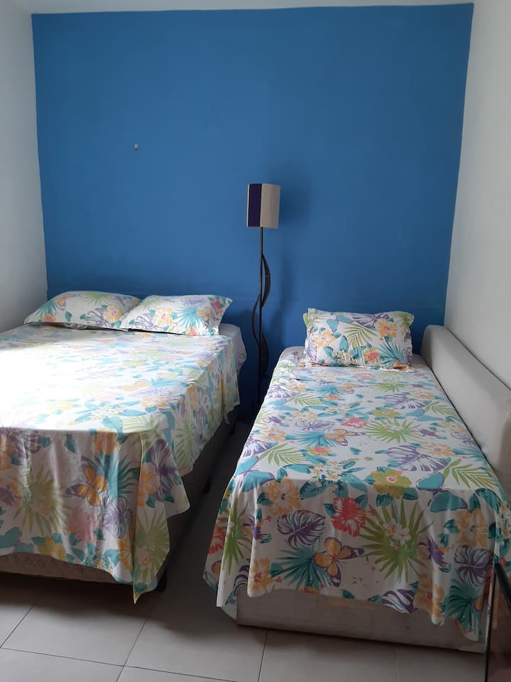 1 двойно легло, 1 единично легло (вдовица) и 1 матрак на пода.