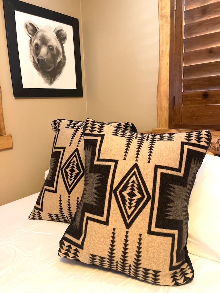 Pendleton Pillows for extra cabin charm.