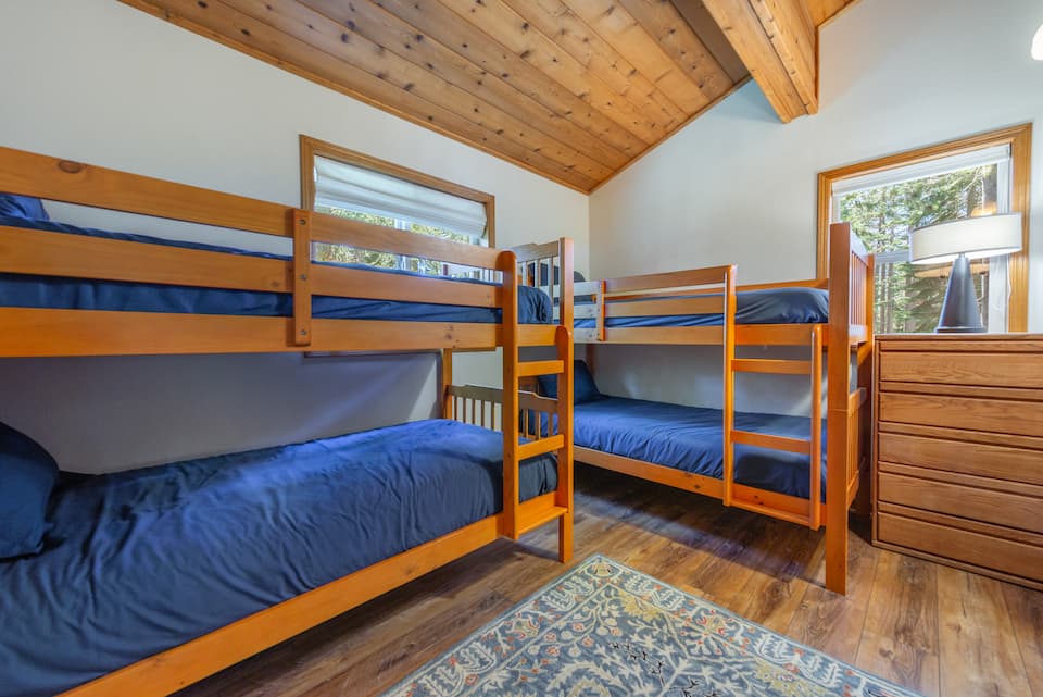 Third floor bunk room with four beds