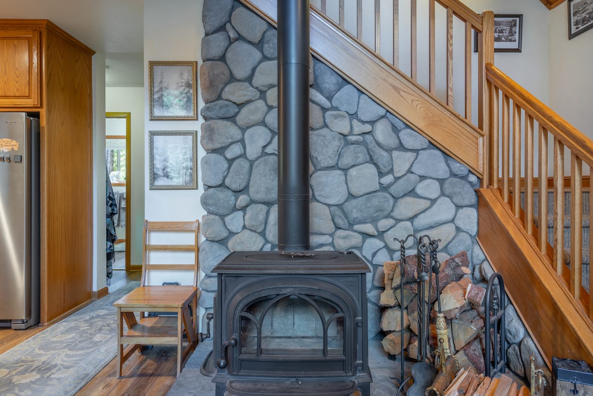 Few use the wood stove in summers, but available in case of an unexpected cool evening or morning.