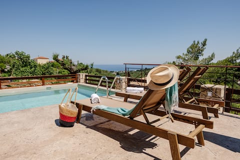 Vozas Villas *Nefeli* Sea View & Private Pool