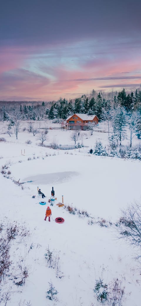 Experience a magical Winter in a Catskills Lodge