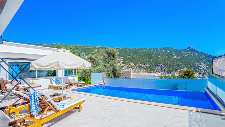 Secluded Seaview Family Escape For 4 - Kalkan
