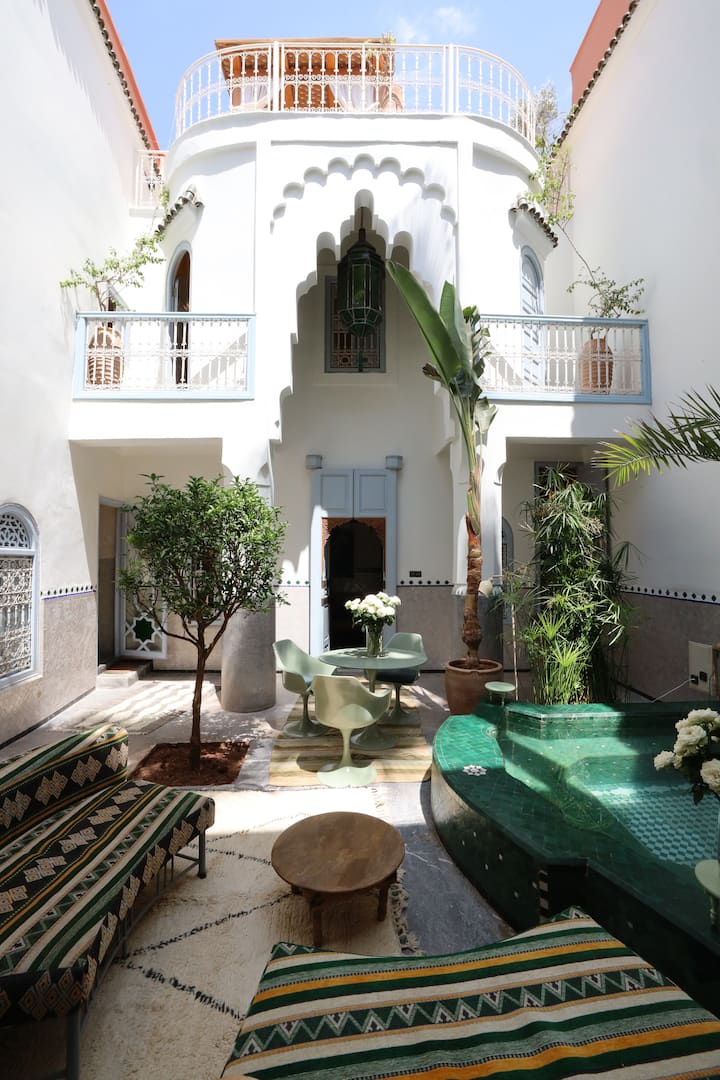 Riad La Tulipe Pour 7 Personnes, Bassin, En Médina - Marrakesch
