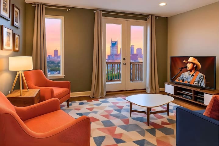 Top Skyline Views | 2 Balconies | Sleeps 8