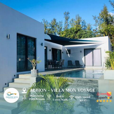 3BR Villa–Private Pool   –5-minute walk to the beach