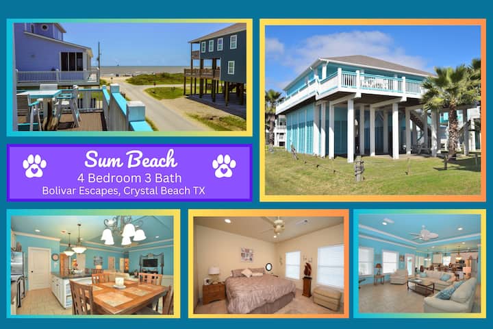 La Playa Está A Pocos Pasos De Esta Impresionante Casa. - Crystal Beach